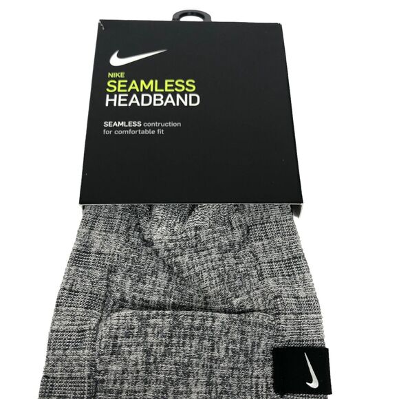 NEW Nike Seamless Headband Sweatband Adult Unisex Mens Womens Charcoal Grey - Picture 3 of 8